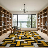 Geometric Modern Modern Geometric Block Area Rug