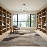 Wavy Beige Abstract No. 2 Area Rug