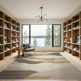 Dune Wave Beige Area Rug