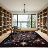 Cosmic Mandala Galaxy Star Area Rug