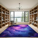 Multi-color and Patterns Cosmic Nebula Vortex Area Rug