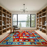 Playful ABC Alphabet Kids Rug with Cartoon Animals