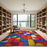 Vibrant Geometric Multi-Color No. 12 Area Rug