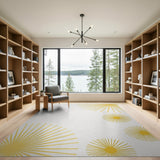 Yellow Radiant Yellow Sunburst Area Rug