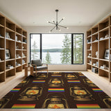 Golden Lantern Rainbow Area Rug