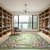 Cherry Blossom Floral Area Rug