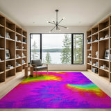 Vibrant Psychedelic Tie-Dye Area Rug