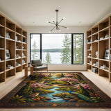 Persian Garden Cherry Blossom Peacock Rug