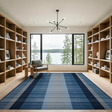 Blue and Teal Navy Blue Grey Plaid Geometric Area Rug