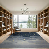 Starry Night Sky Blue Area Rug