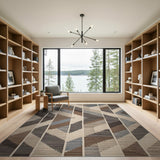 Multi-color and Patterns Southwestern Zigzag Geometric Area Rug