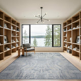 Grey Grey Abstract Starburst Area Rug