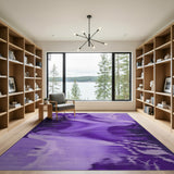 Purple Abstract Area Purple Abstract Wave Area Rug