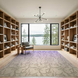 Purple Ombre Floral Vine Area Rug