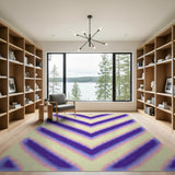 Purple Ombre Chevron Area Rug