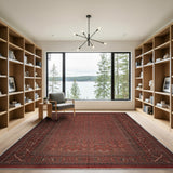 Red Geometric Traditional Persian Area Rug