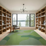 Organic Green Camo Abstract Area Rug