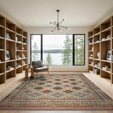 Cream Terracotta Geometric Southwestern Rug