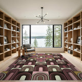 Pink Arch Geometric Area Rug