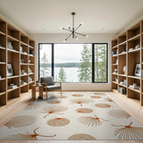 Orange Sea Fan Coastal Area Rug
