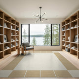 Rustic Tan Border Beige Area Rug