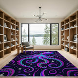 Whimsical Cosmic Octopus Area Rug