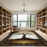 Gold and Silver Golden Celtic Tree of Life Heritage Rug