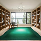 Radiant Green Concentric Glow Area Rug