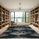 Bluegill Sunfish Line Art Area Rug