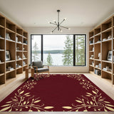 Red Floral Vintage Red Floral Vine Area Rug
