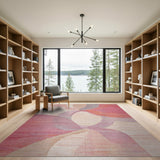 Abstract Blush Organic Area Rug