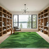 Green Leaf Shadow Area Rug