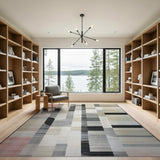 Geometric Modern Geometric Beige Grey Area Rug