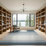 Starry Night Moon Gradient Blue Area Rug