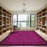 Pink Leopard Print Boho Chic Area Rug