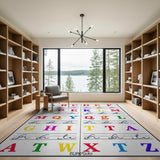 Vibrant Multi-Color ABC Alphabet Kids Learning Rug