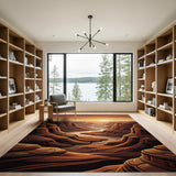 Southwestern Canyon Sunset River Area Rug