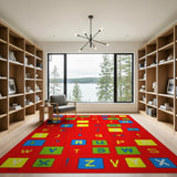 Multi-Color ABC Alphabet Kids Learning Rug