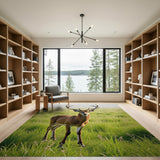 Majestic Kudu Antelope Savanna Area Rug