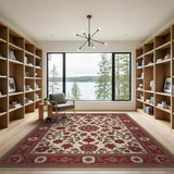 Floral Red Floral Medallion Persian Area Rug