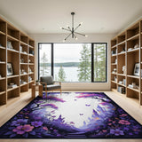 Purple Enchanted Forest Castle Rug