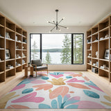 Papercut Multi-Color Leaf Area Rug
