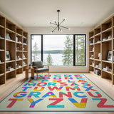 Vibrant Multi-Color ABC Alphabet Kids Rug