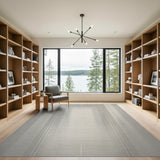 Geometric Modern Modern Grey Geometric Grid Area Rug