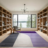 Purple Geometric Abstract Geometric Modern Area Rug