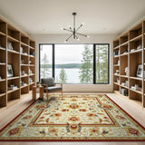 Gold Floral Cream Vintage Area Rug