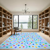 Vibrant Multi-Color Abstract Multi-color and Patterns Area Rug