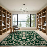 Traditional Persian Ornate Emerald Green Floral Area Rug