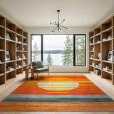 Sunset Sun Striped Area Rug