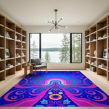 Starry Cosmic Goddess Boho Area Rug